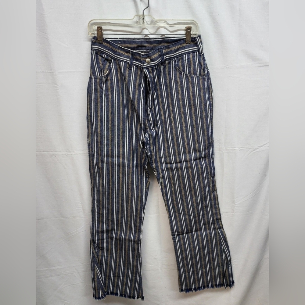 Vintage NWT 60s/70s Big Yank Stripped Fringe Jeans Size 29